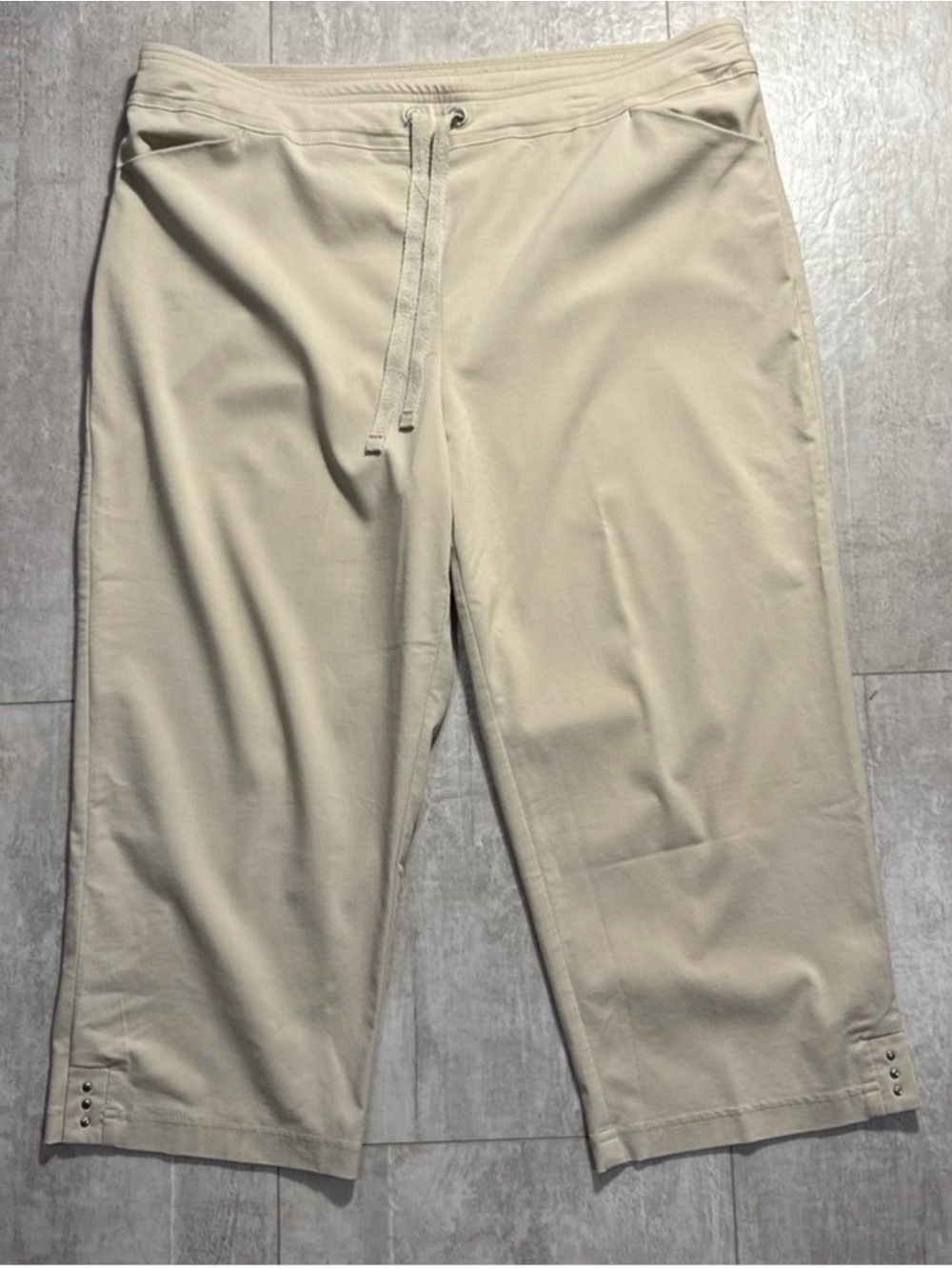 Chico's Beige Capris with Drawstring
